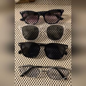 Clear Frame Sunglasses with Dark Lenses